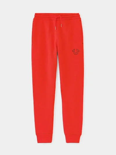 True Religion Boys Embroidered Horseshoe Jogger In Red