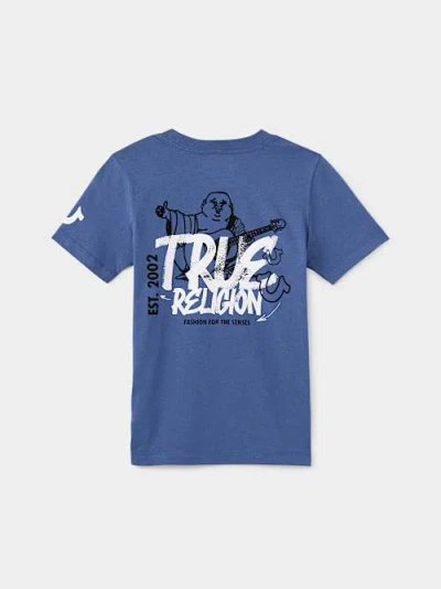True Religion Boys Logo Sketchbook T-shirt In Blue