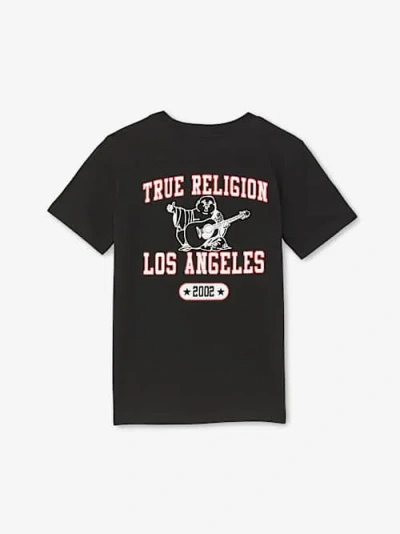 True Religion Boys Logo T-shirt In Black