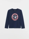 True Religion Boys Long Sleeve Logo T-shirt In Blue