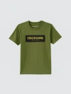 True Religion Boys Mesh Box Logo T-shirt In Green