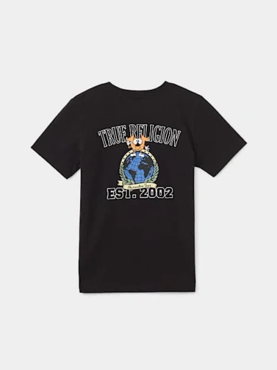 True Religion Boys Shoey Earth T-shirt In Black