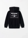 True Religion Boys Stitch Logo Zip Hoodie In Black