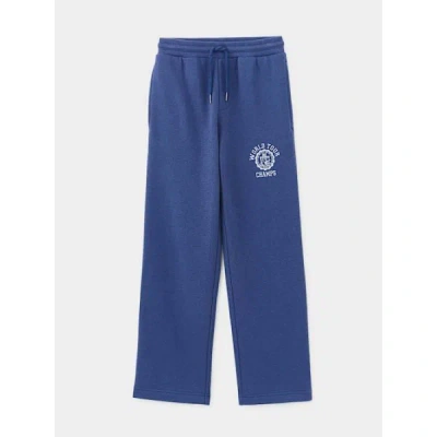 True Religion Boys World Tour Champs Wide Leg Sweatpant In Blue