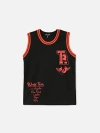 True Religion Boys World Tour Mesh Tank Top In Black