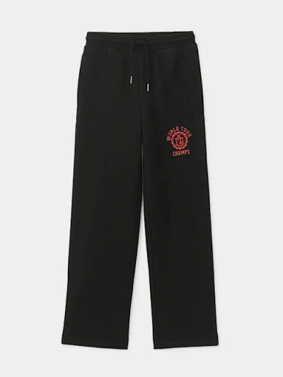 True Religion Boys World Tour Wide Leg Sweatpant In Black