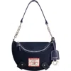 True Religion Brand Jeans Grommet Strap Denim Shoulder Bag In Denim
