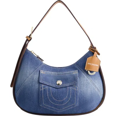 True Religion Brand Jeans Horseshoe Pocket Shoulder Bag In Denim
