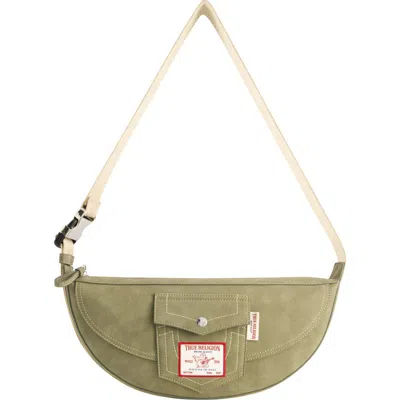 True Religion Brand Jeans Horseshoe Pocket Utility Crossbody Bag In Brown