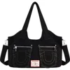 True Religion Brand Jeans Horseshoe Stitch Corduroy Satchel In Black
