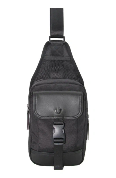 True Religion Brand Jeans Indy Convertible Sling Bag In Black