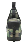 True Religion Brand Jeans Indy Convertible Sling Bag In Camo