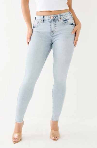True Religion Brand Jeans Jennie Big T Mid Rise Skinny Jeans In Light Breezy Wash