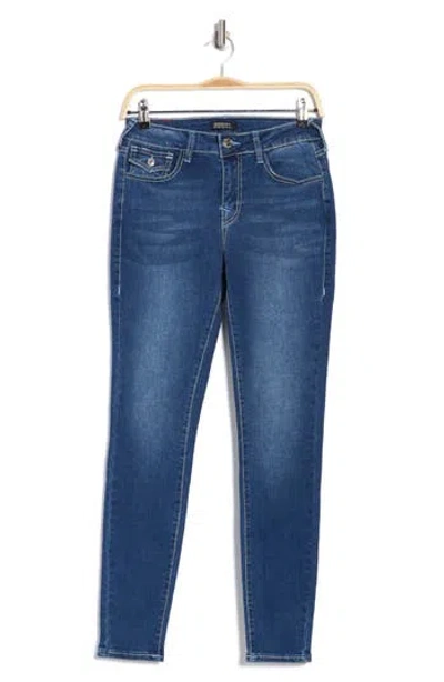 True Religion Brand Jeans Jennie Big T Mid Rise Skinny Leg Jeans In Dark High Road Wash