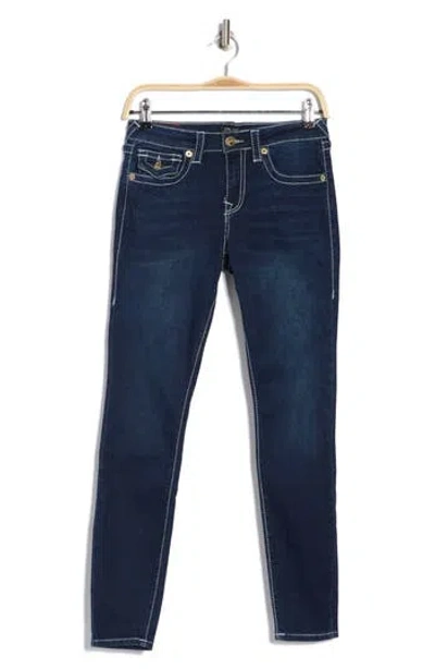True Religion Brand Jeans Jennie Big T Mid Rise Skinny Leg Jeans In Dark Rustling Wash