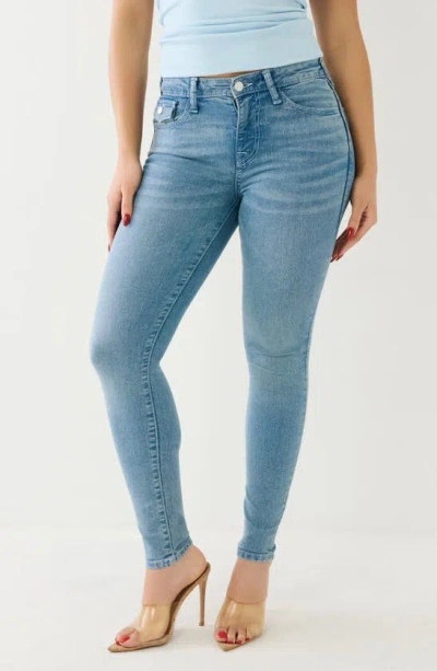 True Religion Brand Jeans Jennie Mid Rise Skinny Jeans In Medium Cloudless Wash