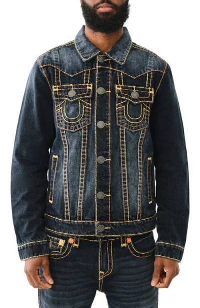 True Religion Brand Jeans Jimmy Jacket Super T Denim Trucker Jacket In ...