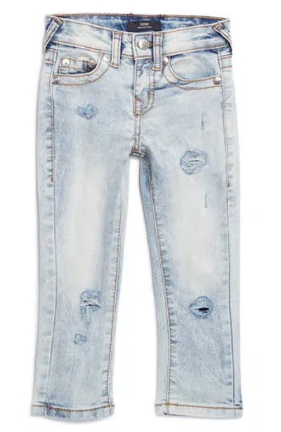 True Religion Brand Jeans Kids' Geno Distressed Slim Fit Jeans In Denim ...