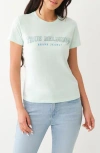 TRUE RELIGION BRAND JEANS TRUE RELIGION BRAND JEANS RHINESTONE ACCENT COTTON GRAPHIC T-SHIRT