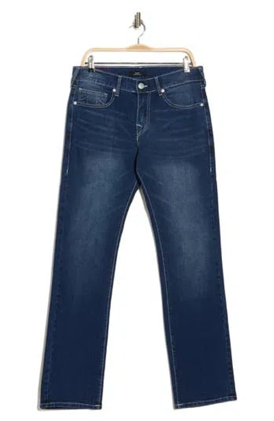 True Religion Brand Jeans Ricky Snap Straight Leg Jeans In Dark Hibernation Wash