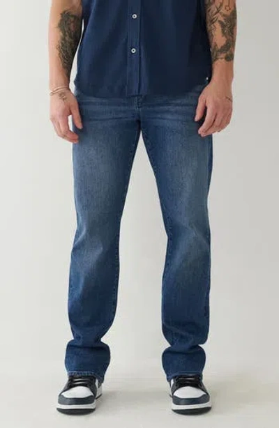 True Religion Brand Jeans Ricky Straight Leg Jeans In Dark Roper Wash