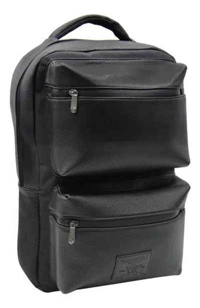 True Religion Brand Jeans Soren Faux Leather Backpack In Black