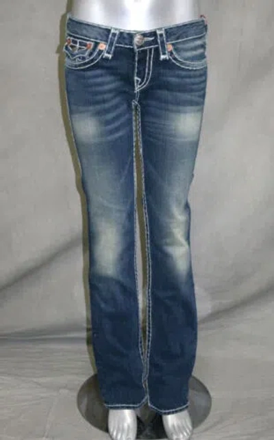 Pre-owned True Religion Brand Jeans Women's Billy Super T Deep Lagoon Rare 10572nbt2