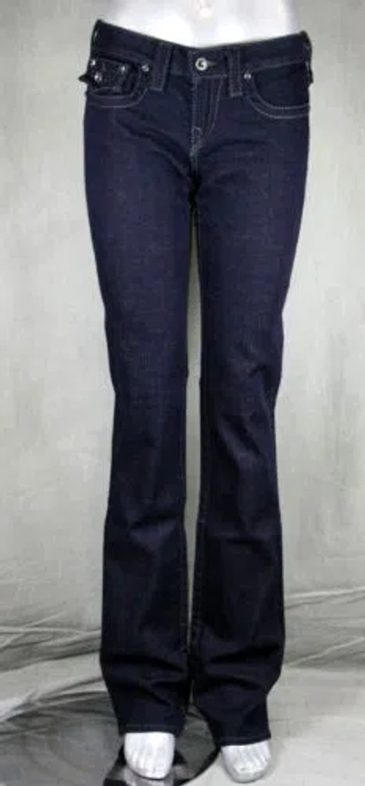 Pre-owned True Religion Brand Jeans Women's Disco Billy Big T Body Rinse Crystal 10572cx In Blue
