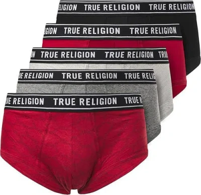 True Religion Briefs Soft Cotton Underwear Pack Of 5 In Multi