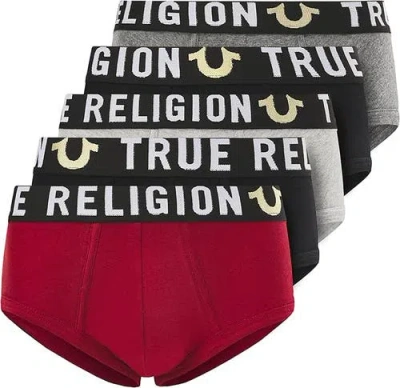 True Religion Briefs Soft Cotton Underwear Pack Of 5 In Multi
