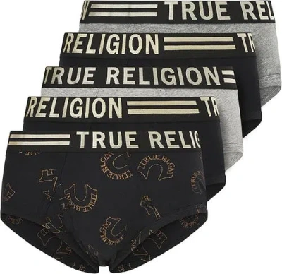 TRUE RELIGION TRUE RELIGION BRIEFS SOFT COTTON UNDERWEAR PACK OF 5
