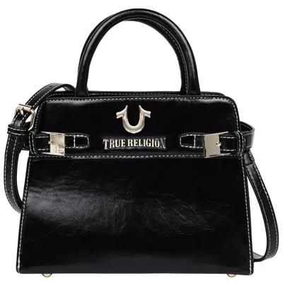 True Religion Buckle Tab Tote In Black
