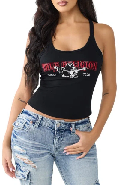 True Religion Buddha Classic Racerback Tank In Black