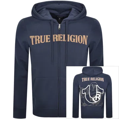 True Religion Buddha Full Zip Hoodie Blue