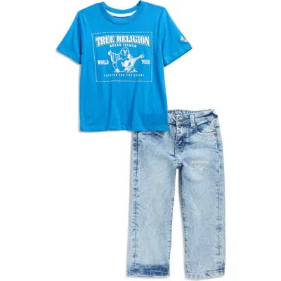 True Religion Kids'  Buddha Graphic T-shirt & Jeans Set In Blue
