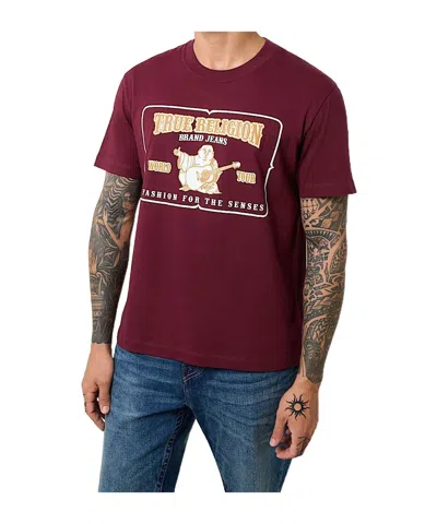 True Religion Buddha High Density Tee In Brown