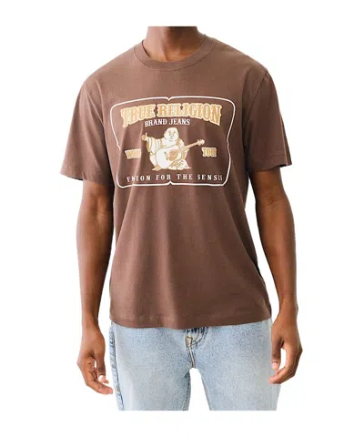True Religion Buddha High Density Tee In Brown