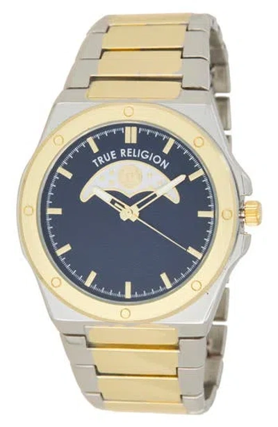 True Religion Buddha Moon Bracelet Watch, 43mm In Gold