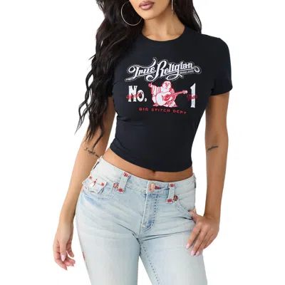True Religion Buddha Number One Graphic Baby Tee In Multi