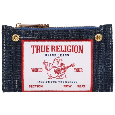 True Religion Buddha Patch Small Wallet In Blue