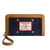 True Religion Buddha Patch Zip Around Wristlet In Blue