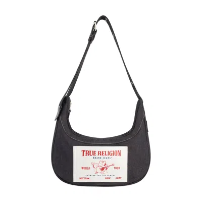 True Religion Buddha Pocket Denim Hobo In Black
