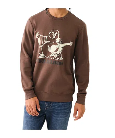 True Religion Buddha Puff Logo Sweatshirt In Brown