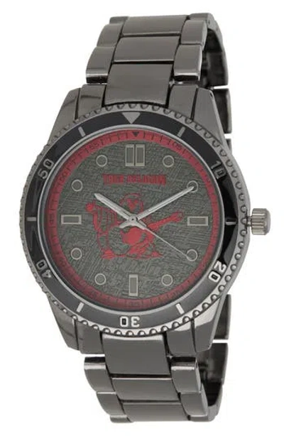 True Religion Buddha Quartz Bracelet Watch, 43mm In Black