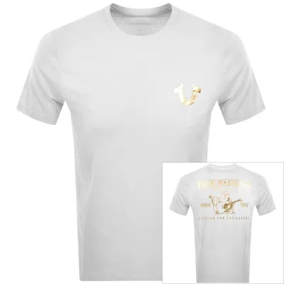 True Religion Buddha T Shirt White In Gray