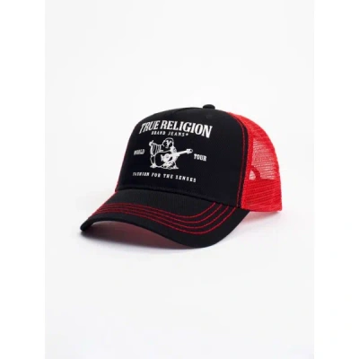 True Religion Buddha Trucker Hat In Black