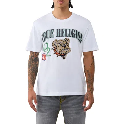 True Religion Bulldog Graphic T-shirt In White