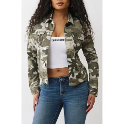True Religion Camo Shirt Jacket In Green