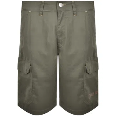True Religion Cargo Flap Shorts Green