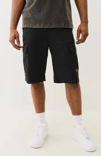 True Religion Cargo Shorts In Black